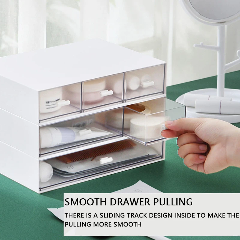 

2021 ABS Desk Office Organizer Storage Holder Desktop Pencil Pen Sundries Badge Box Stationery Office School Supplies