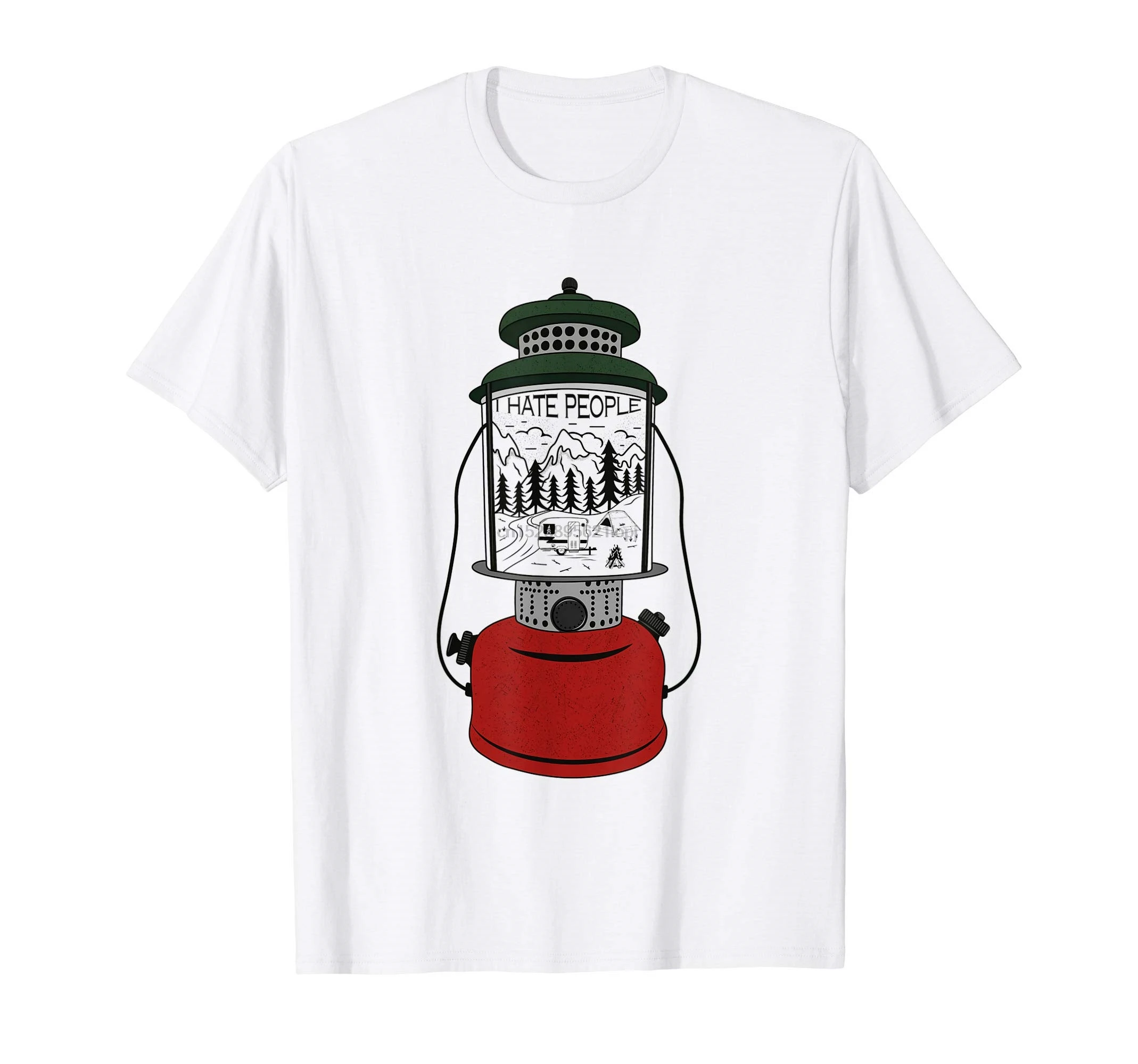 Я не люблю людей Кемпинг замок кемпинг огни походная Подарочная футболка|Мужские