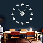 Большие настенные часы взрывное движение мотоцикла мобильный телефон 3D акриловые зеркальные настенные часы из ЭВА Европейская гостиная