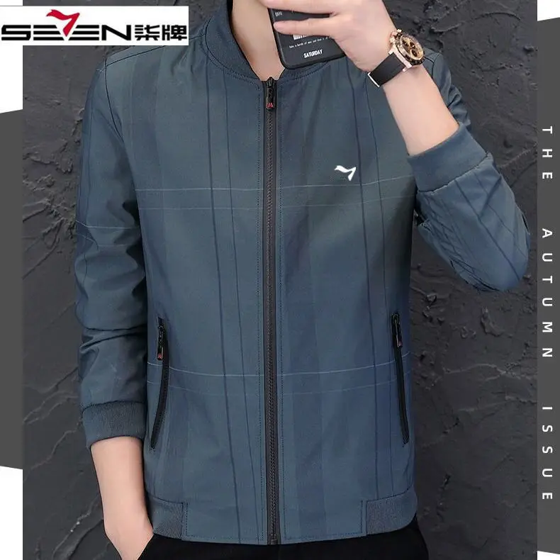 

Seven Brand Jacket Men 2021 Spring and Autumn New Men's Youth Trend Fashion Baseball Collar Casual Jacket Jacket Men