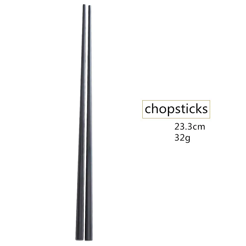 1pc chopsticks Черный набор столовых приборов из нержавеющей стали, вилки, ложки, ножи, столовое серебро, Корейская кухня, палочка для еды, столовая посуда, набор посуды, Прямая поставка - Цвет: 1pc chopsticks