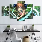 Постер с персонажем аниме рассекающий демонов, картина маслом иносукэ, холст для манги, декор на стену, декор для комнаты