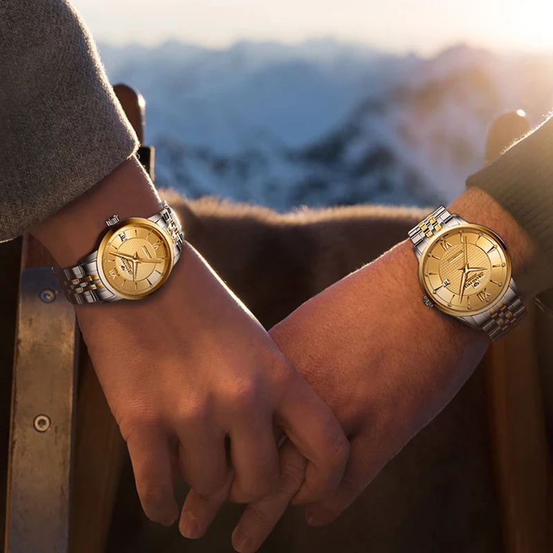 Наручные часы GRAND PRIX мужские из нержавеющей стали Роскошные водонепроницаемые