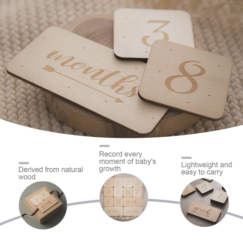 7pcs Baby Photography Milestone Cards Square Shape Newborn Milestone Cards Memorial Monthly Photography Props Toy Souvenir Set