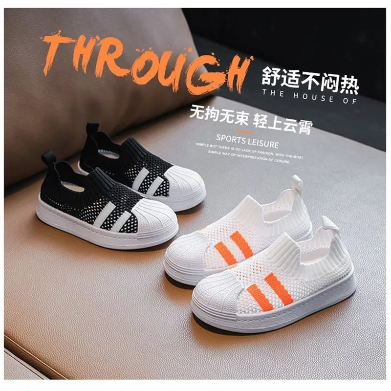 

2021 Spring And Summer New Children's Soft Sole Shell-Toe Hollow Single Shoes Girls Boys Net Sports Sandals