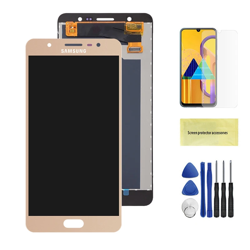 Gold 5,7 '' ЖК-дисплей для samsung J7 MAX дисплей сенсорный дигитайзер сборка Repalcement для samsung G615 G615F G615FU G615F/DS lcd - Цвет: Gold
