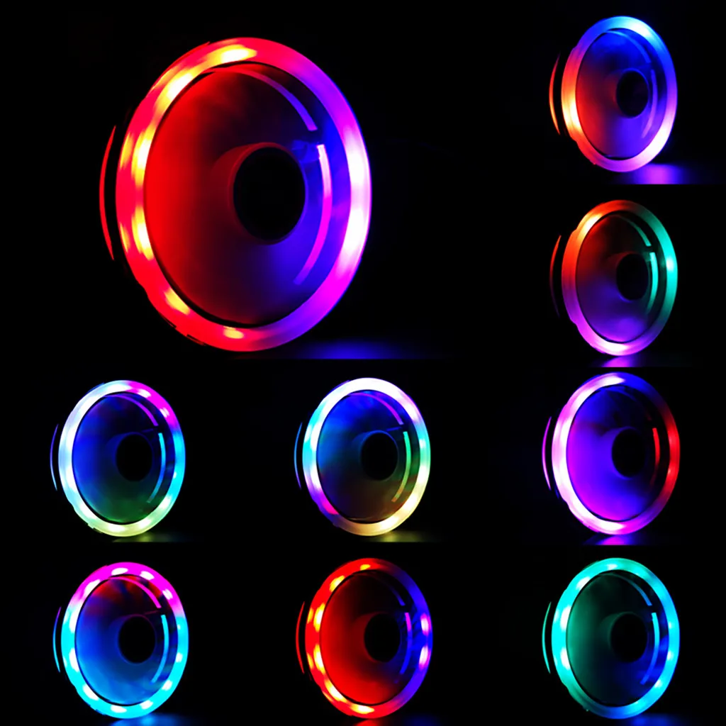 Двойная апертура RGB 12 см В с 65 светодиодный светильник охлаждения cool Компьютерный