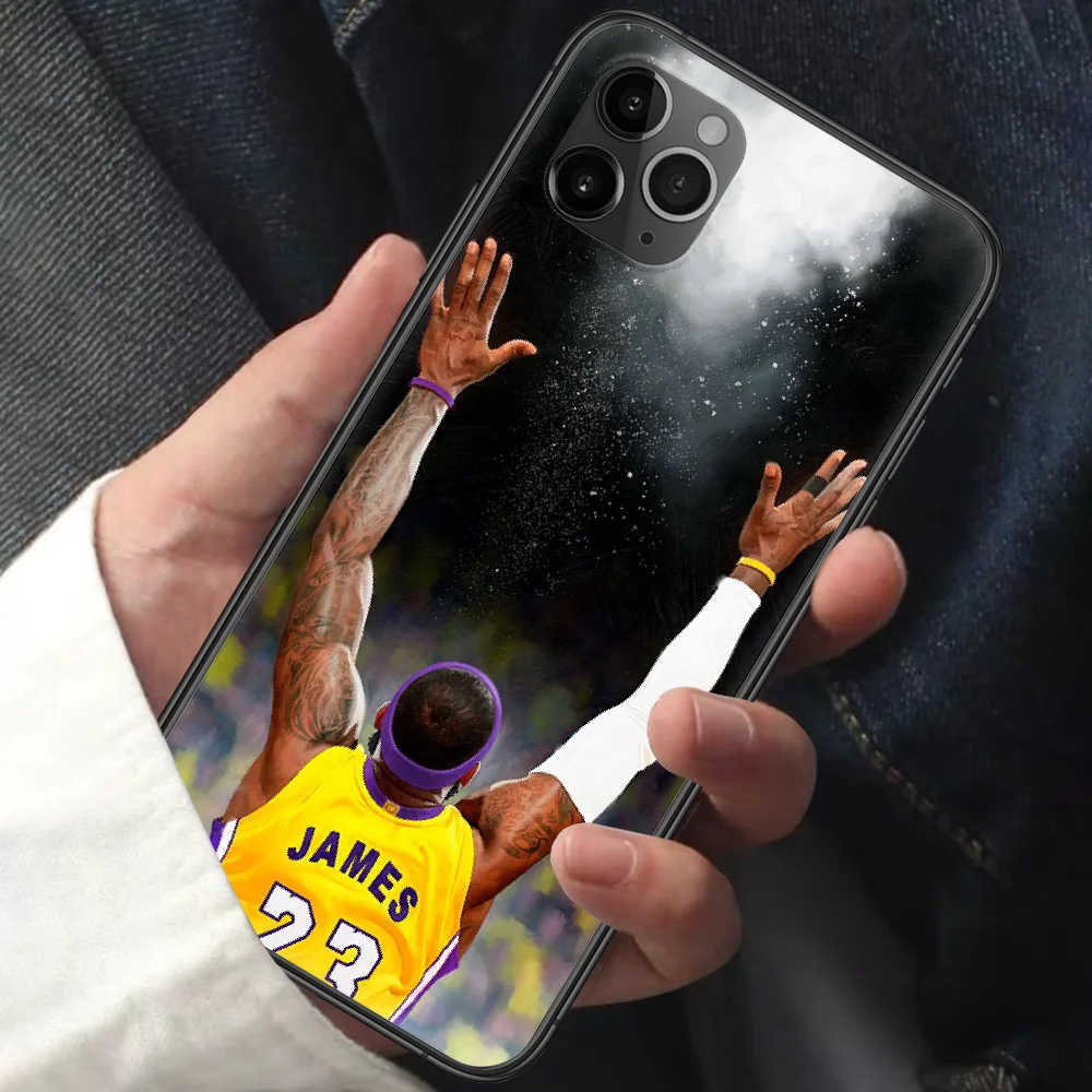 

LeBron James Basketball Phone Case For Iphone 11 12 Mini PRO XR X XS MAX 6 6s 7 8 Plus 5 5s SE 2020 black Funda Silicone