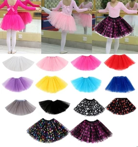 Новый детский плащ-дождевик для девочек многослойная балетная юбка-пачка для танцев; Юбка классический сплошной Цвет мини плиссированные юбки эластичная юбка-пачка для вечеринки