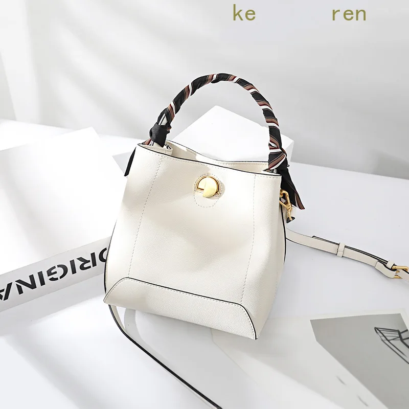 

Bucket Bag Women's 2019 New Leather Bag Women's One Shoulder Messenger Handbag