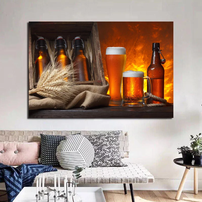 

Europe Beer Retro Wallpaper Art Canvas Poster Painting Oil Wall Picture Print Kitchen Dining Room Bar Home Bedroom Decor Artwork