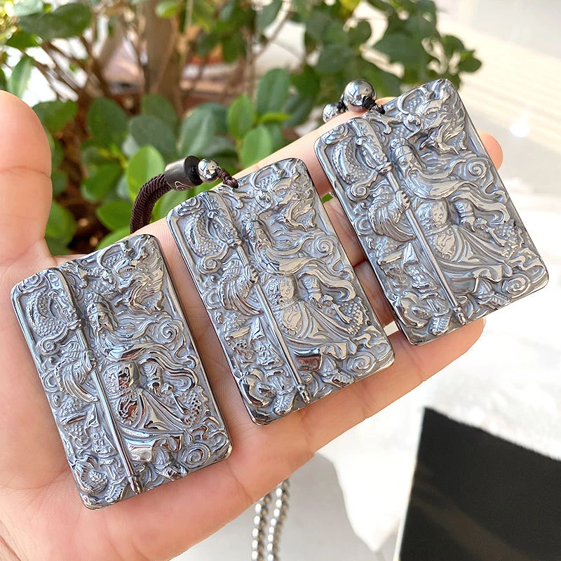 Подвески из натурального камня Terahertz резной кулон Guan Yu ожерелье на удачу для