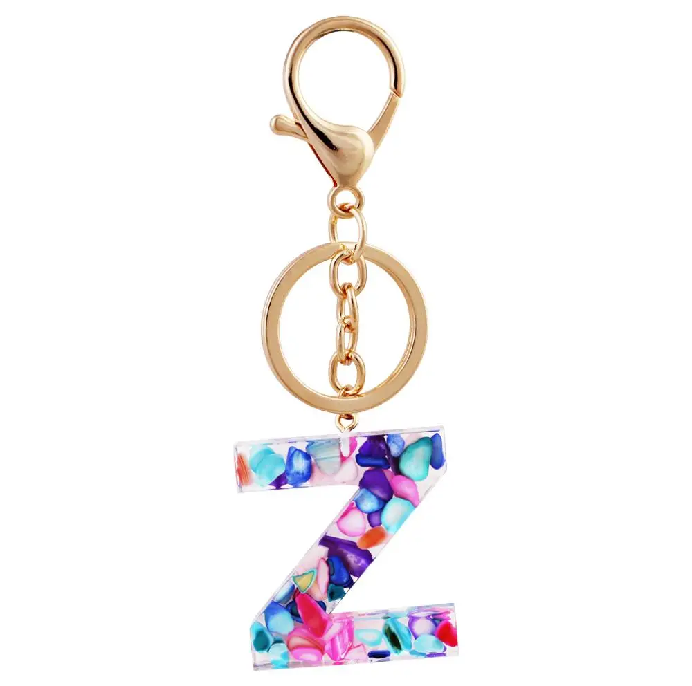 

Fashion Creative 26 Initials Letter Pendant Temperament Key Chain Acrylic A To Z Keyrings Car Key Ring Simple Cute Party Gift