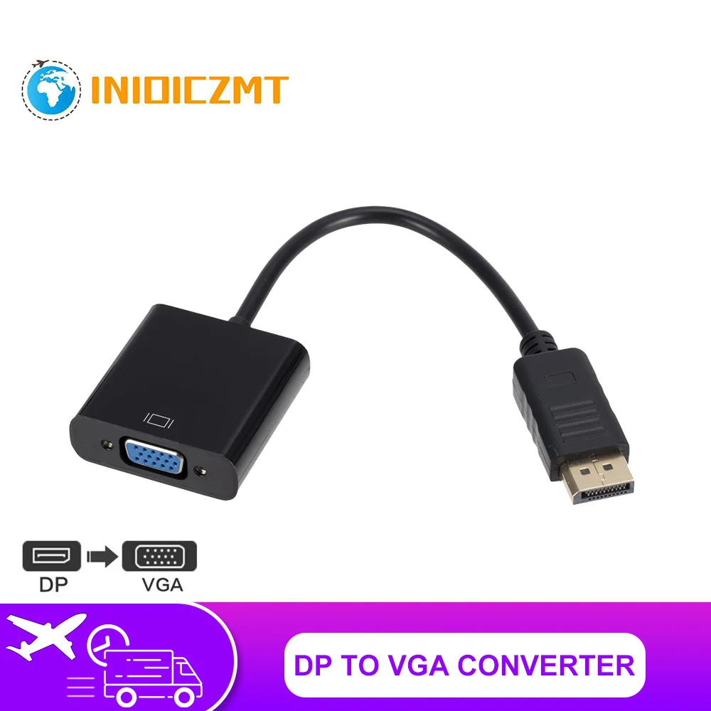 

DP to VGA Adapter DisplayPort DP TO VGA Cable Male to Female DP TO VGA Converter for PC Computer Laptop HDTV Monitor Projector