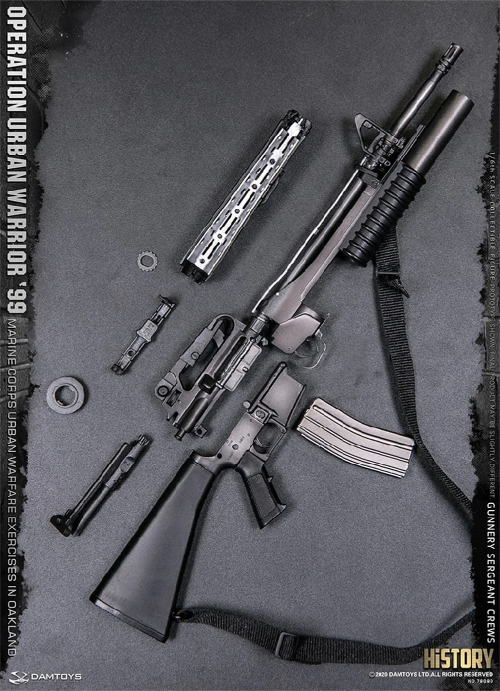 

Для продажи DAM 78080 DAMTOYS 1/6th морской корпус круиз M16A2 оружие гранатомет пусковая установка Модель Для 12-дюймового тела кукольные аксессуары