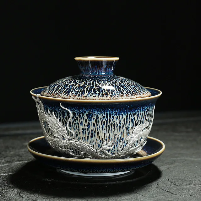 Креативный Семейный комплект с крышкой блюдце винтажная посуда для напитков