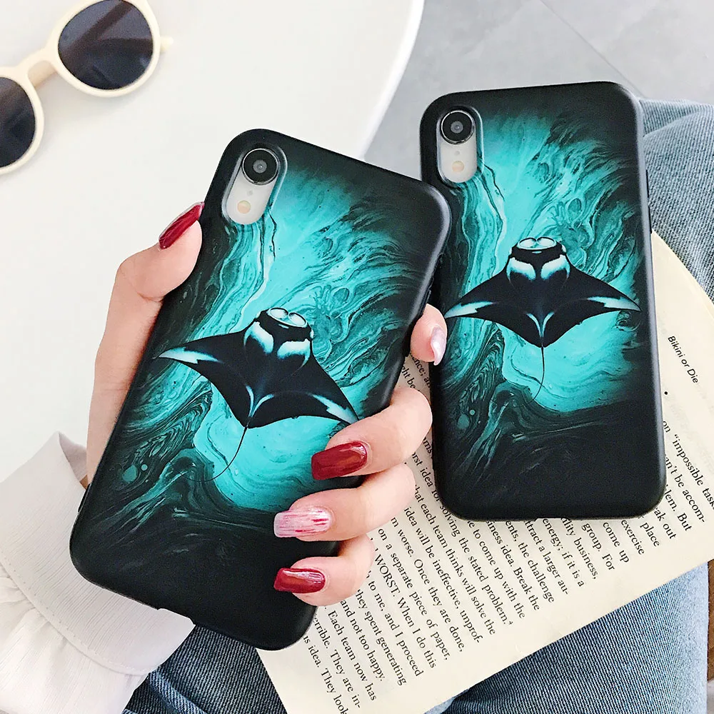 Чехол для телефона с летучей мышью iPhone XR XS MAX X мультяшный чехол 7 8 6 6S Plus s IMD задняя