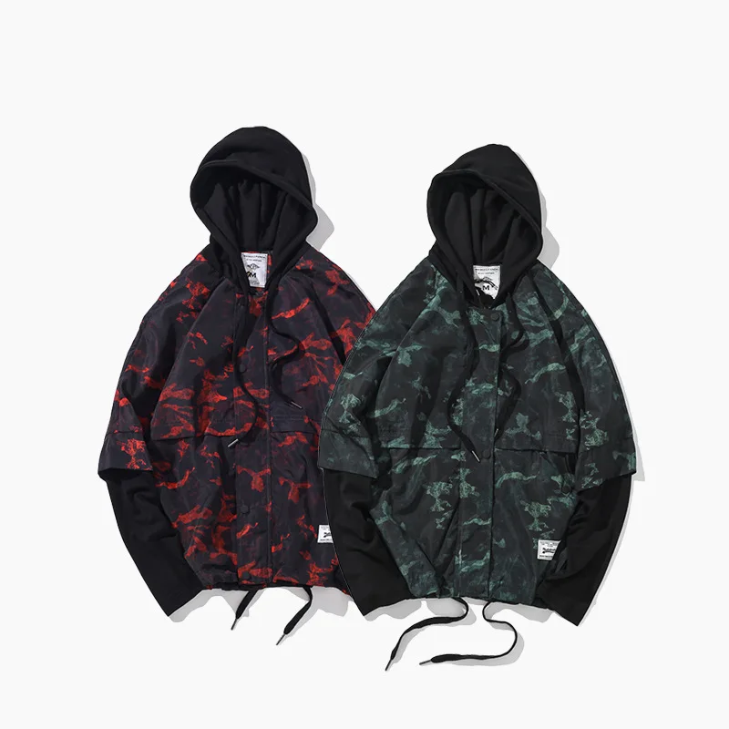 Куртка мужская камуфляжная с капюшоном приталенная зимняя на молнии длинным