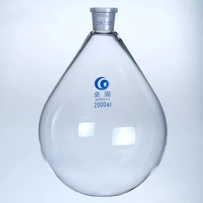 2000ml 29/32 High Quality Flask Eggplant Shape Lab Evaporating Distillation Glass High Borosilicate Laboratory Supplies