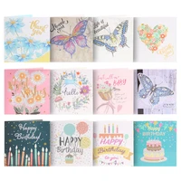 14612pcs 5d diy diamond painting greeting card special shaped butterfly festival card happy birthday postcards craft gift