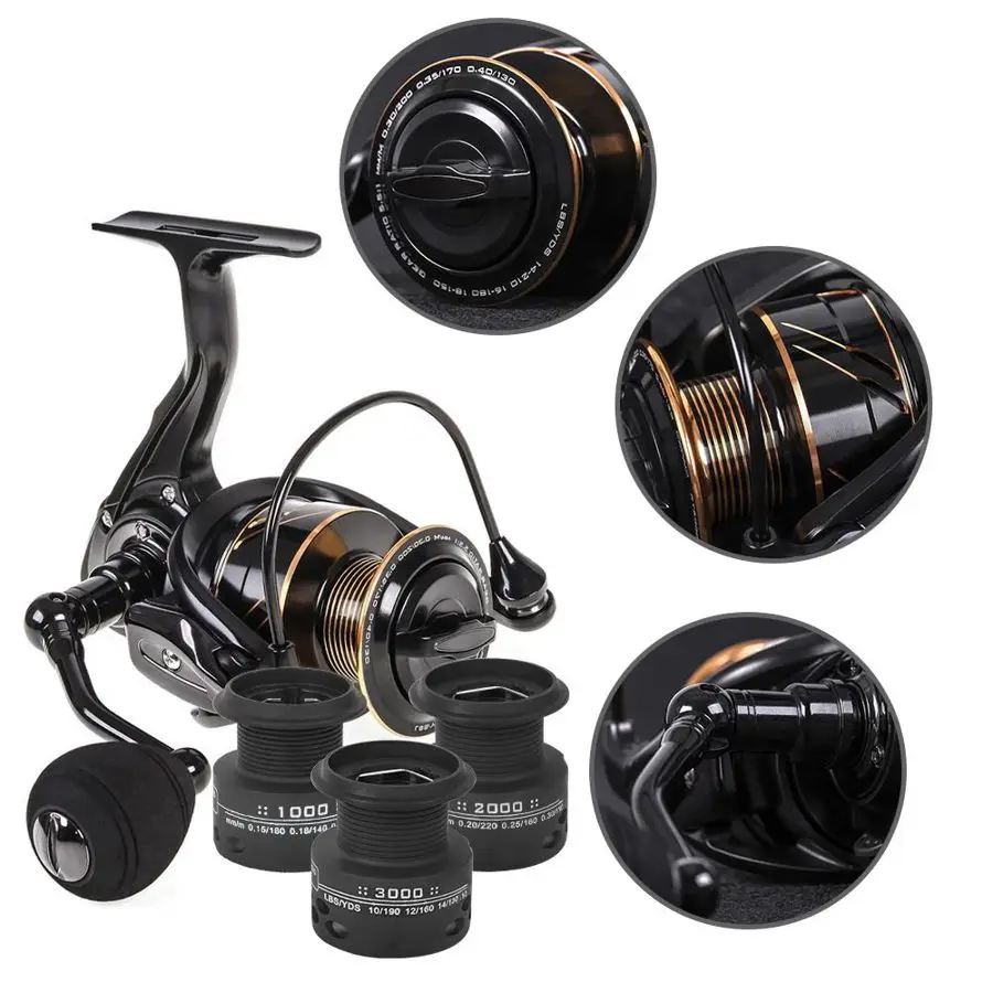 Металлическая катушка с качающимся рыболовным механизмом для морского