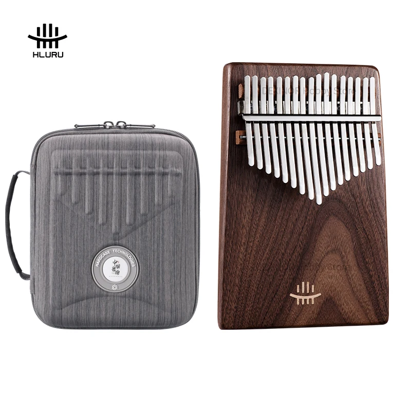 

Hluru Kalimba 17 Key Black Walnut Slope Design Keyboard Music Class A Box Calimba Instruments High Quality Thumb Piano