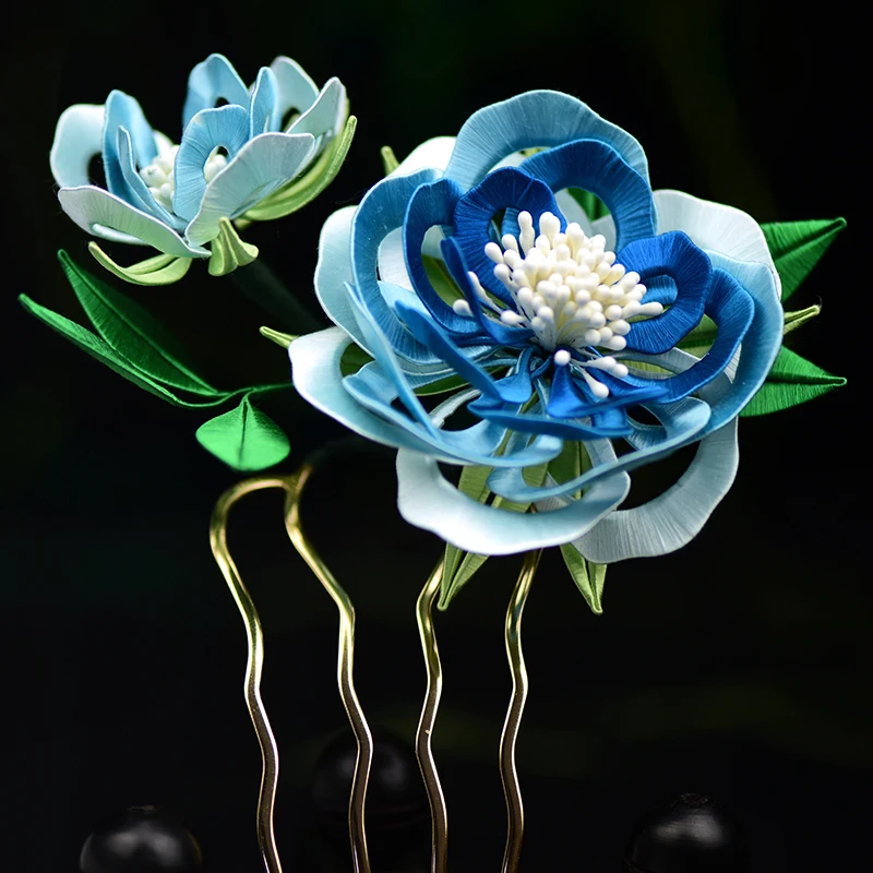 Креативная заколка для волос в виде Розы набор сделай сам традиционное ручное