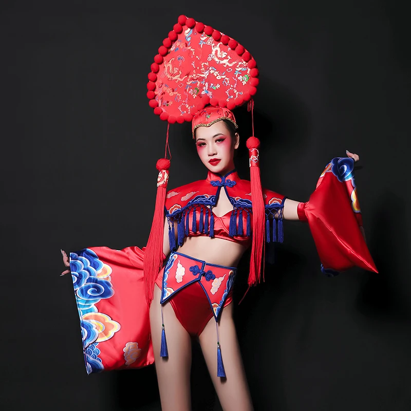 Женский костюм для подиума новогодний вечеринок ночных клубов выступлений