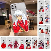 yndfcnb inuyasha phone case for iphone x xs max 6 6s 7 7plus 8 8plus 5 5s se 2020 xr 11 11pro max clear funda cover