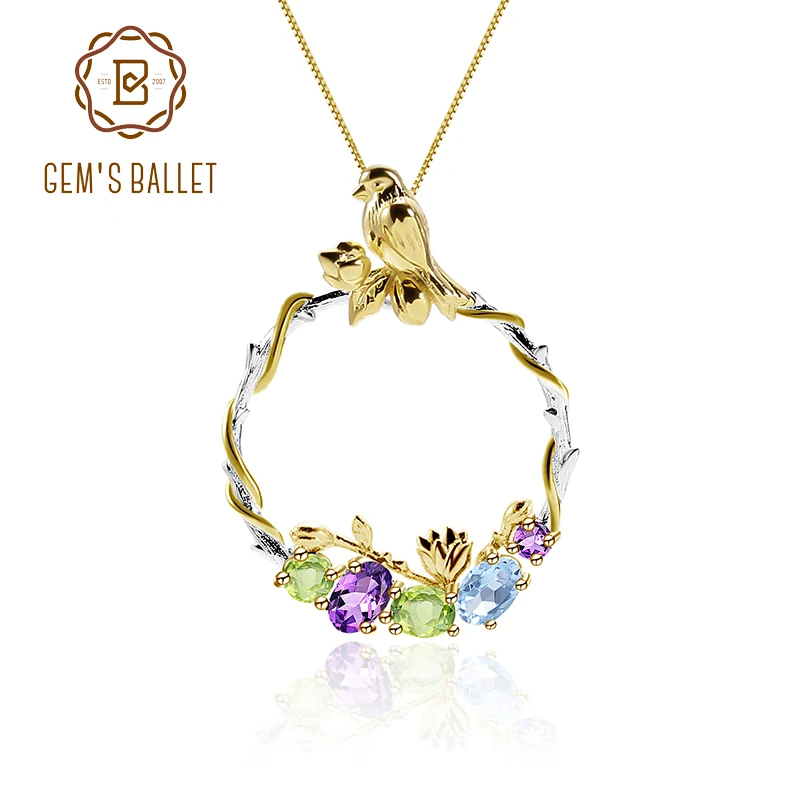 Женское ожерелье ручной работы из серебра 925 пробы|Подвески| |