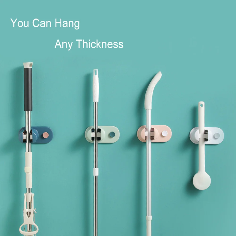 

Настенный держатель для швабры, метлы, держатель для швабры, бытовая клейкая вешалка для хранения метлы, крючок для швабры, стеллажи для кух...