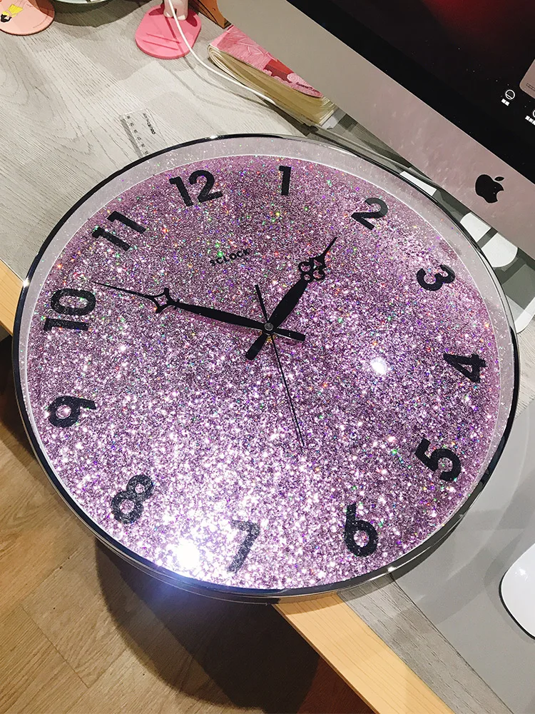 Большие настенные часы металлические для гостиной бесшумные спальни тайные дома