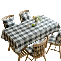 plaid decorative linen tablecloth manteles ins obrus waterproof oilproof rectangular wedding dining table cover tea table cloth