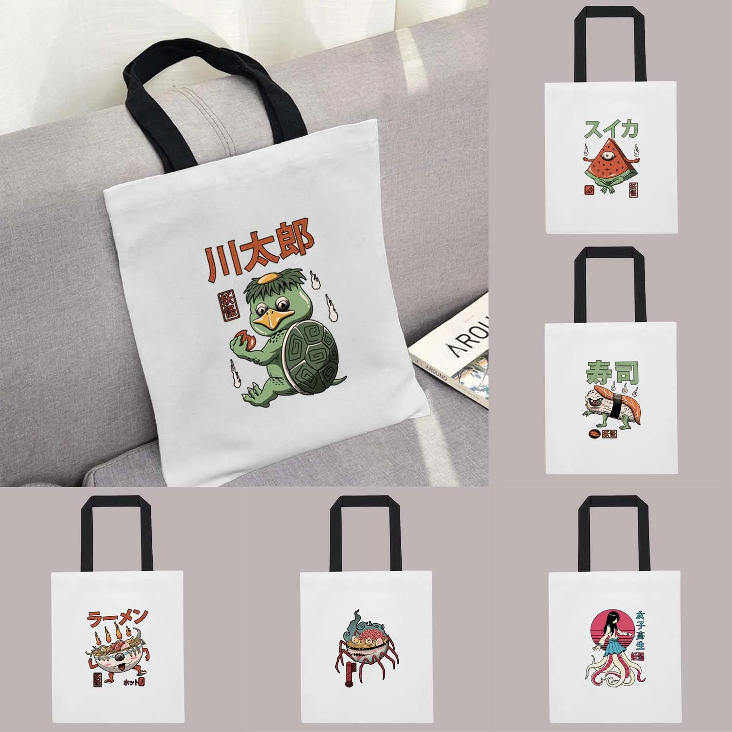 

Shopping Bag Casual All-match Reusable Ladies Travel Messenger Handbags Environmental Protection Washable Shopping Bags