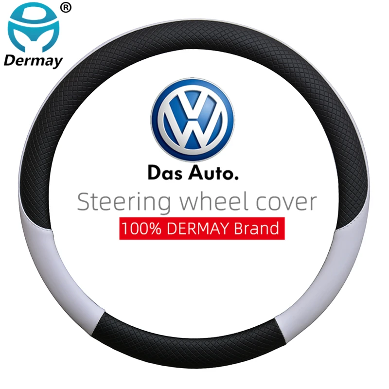 100 dermay brand leather car steering wheel cover for volkswagen vw t4 t5 t6 multivan caravelle auto interior accessories free global shipping