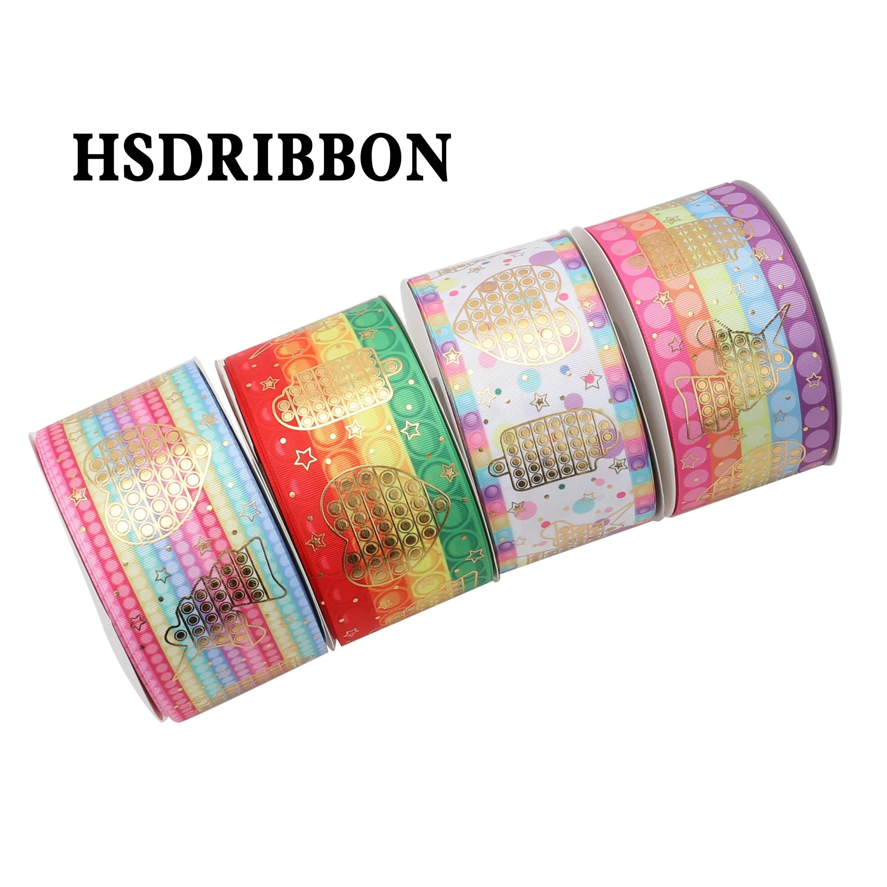 

HSDRIBBON 75mm 3inch hsd-design custom popular Pattern on Grosgrain Ribbon
