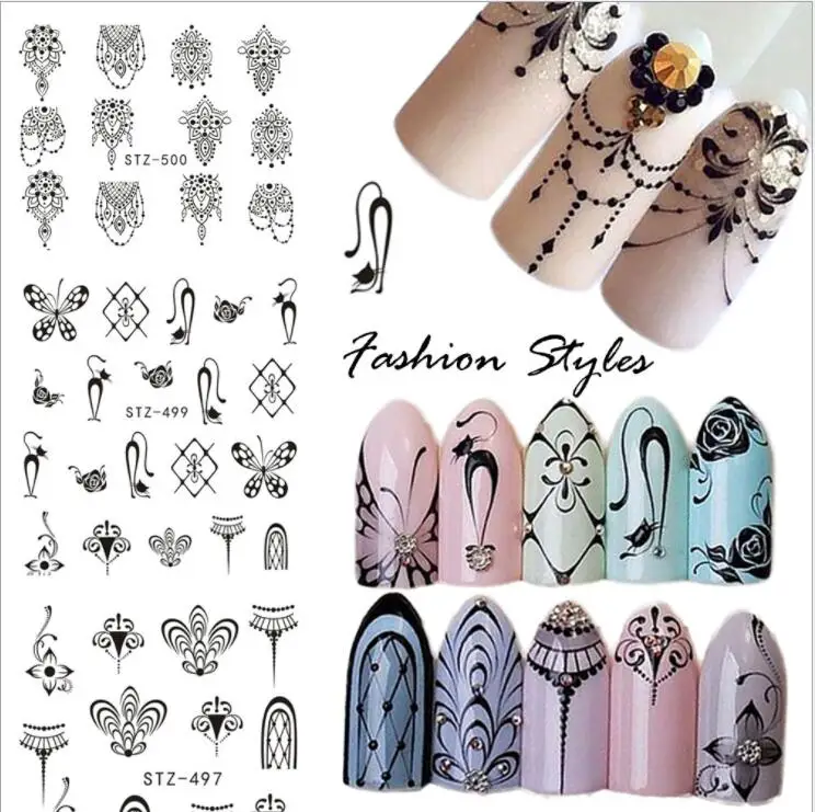 3 стиля серия французского искусства водяные знаки искусственный цветочный узор