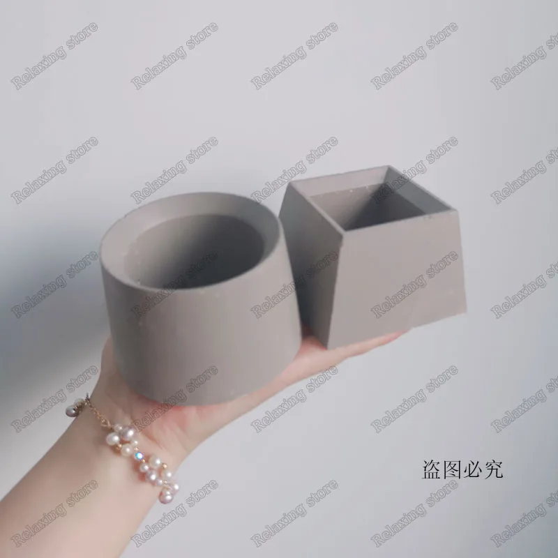 Креативный круглый цветочный горшок бетонная форма суккулентные растения