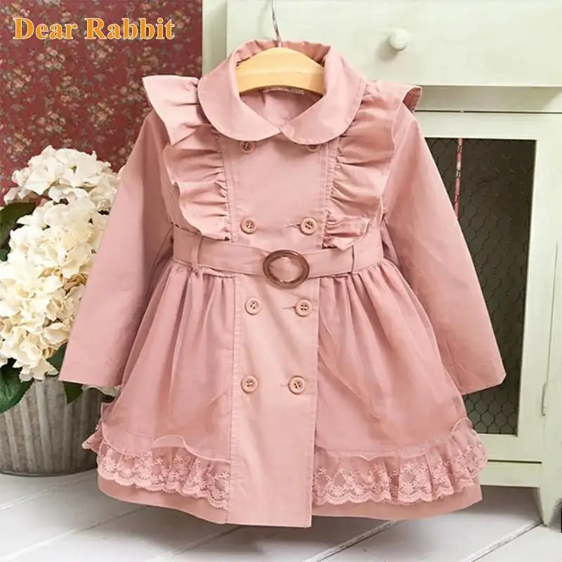 

New Baby Girls Windbreaker 2022 Spring autumn Jackets For Girl Clothes Trench Coats and Raincoats Children Outerwear For 2-10Yrs