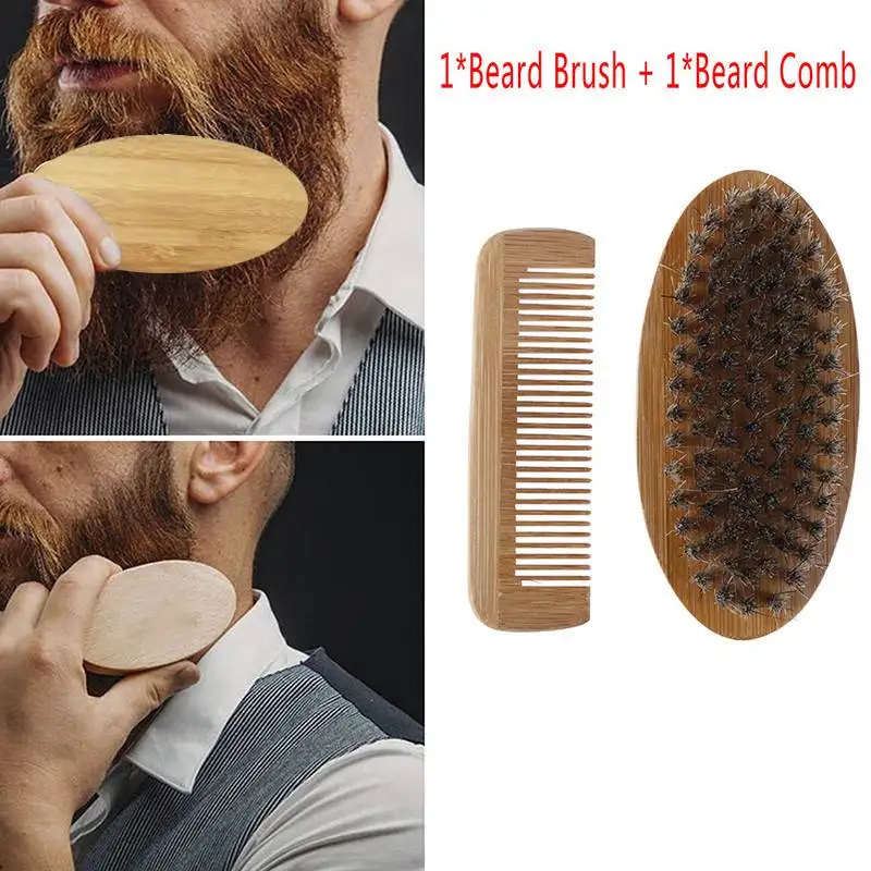 

Men's Mustache Shaving Comb Facial Hair Cleaning Brush Comb Face Massage
