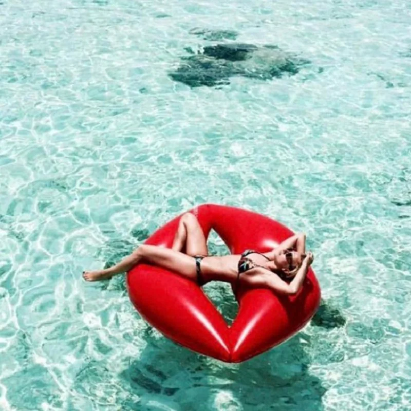 Пикантные гигантские надувные поплавки в форме губ кольцо для бассейна