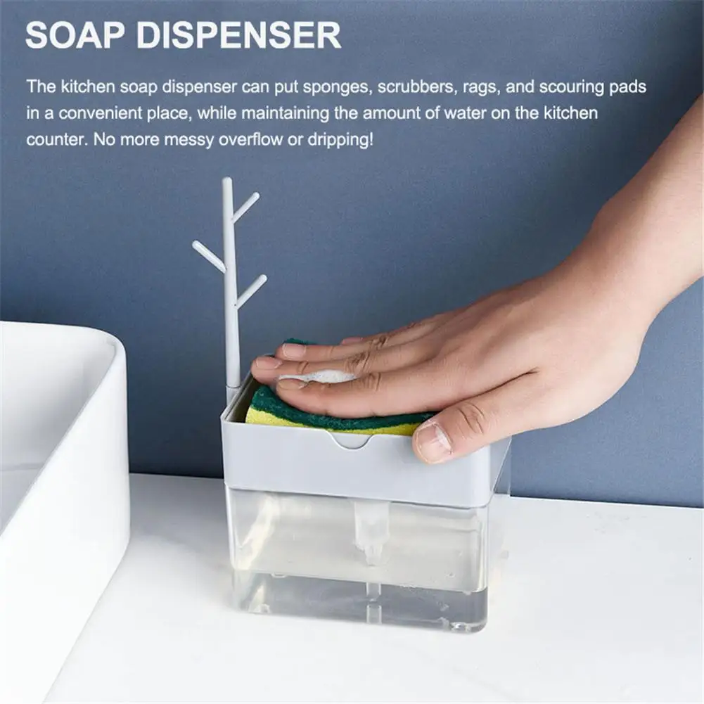 600 мл дозатор для мыла держатель губки большая емкость кухонной столешницы