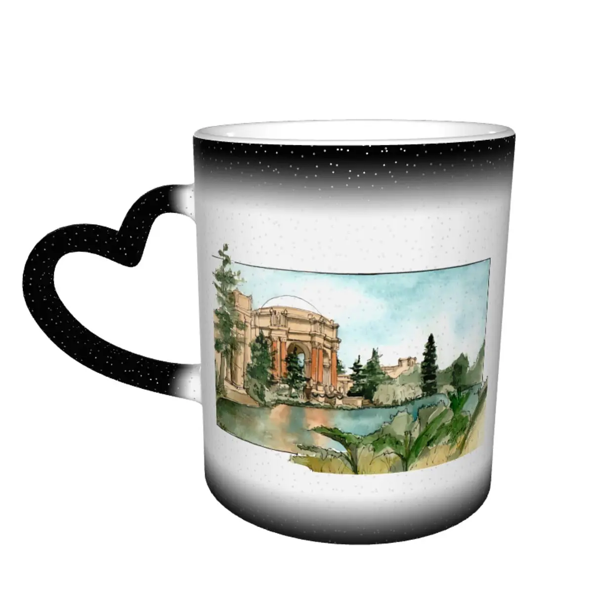 

Palace Mug Pottery Cereal Mug Color Changing Cheap Fun Cups