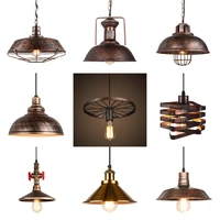 industrial vintage pendant lamp led retro loft ceiling hanging lights chandelier for home living room kitchen lighting fixture