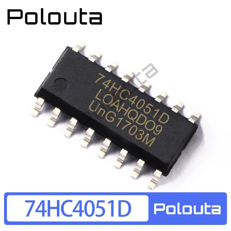 

10 Pcs 74HC4051D SOP16 Dual D Flip-flop Chip SMD IC Integrated Circuit Electic Acoustic Components Kits Arduino Nano Polouta