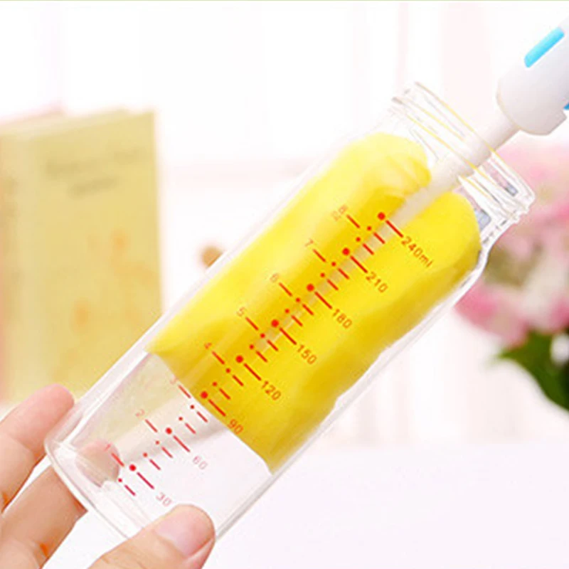 

7Pcs/set Baby Bottle Sponge Cleaning Brush Tools Nipple Brushes With Handle Utensils Spout Tube Teat Straw Brush Cup Brush Set