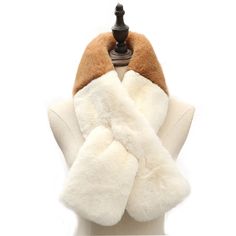 Новинка 2020 шарф с имитацией кроличьего меха Яркий модный для взрослых и детей| |