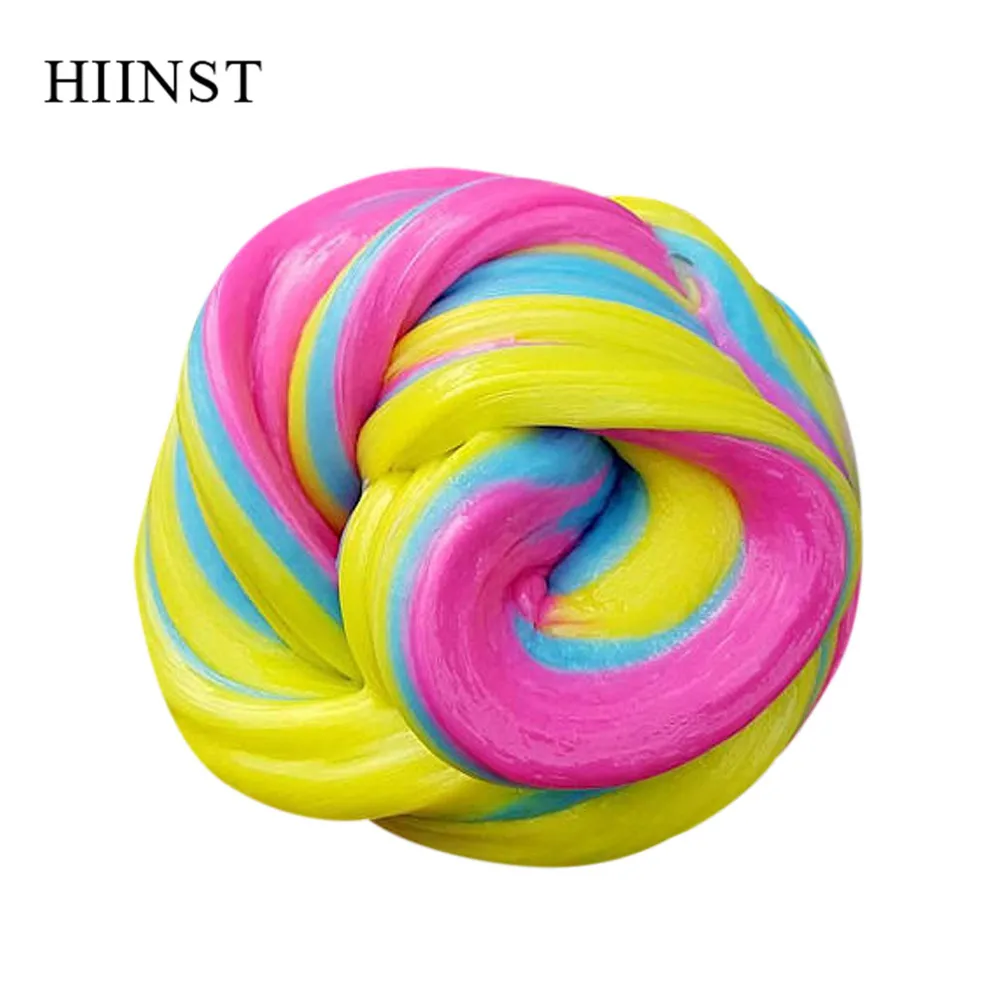 HIINST глина сжимаемая игрушка грязь DIY мультфильм пушистый Floam Slime Squishy шпатлевка