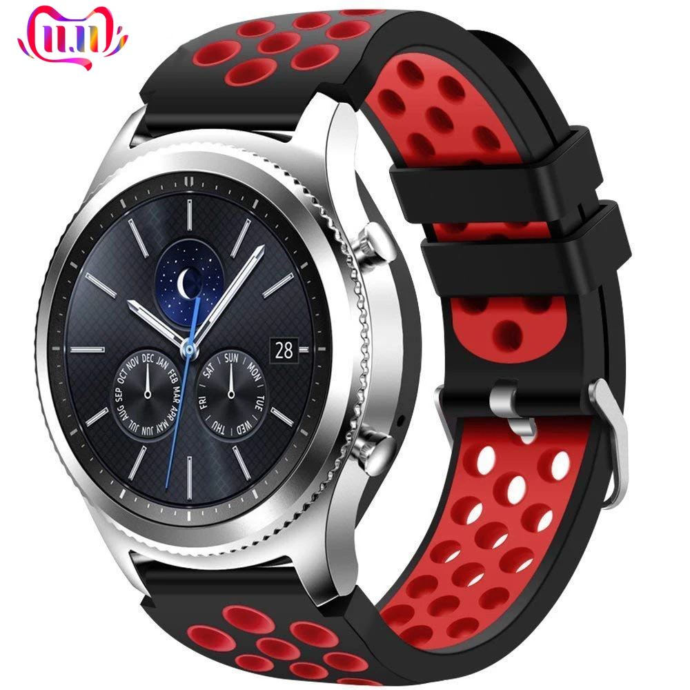 22 ремешок для samsung Galaxy watch 46 мм gear s3 Frontier/классический силиконовый сменный ремешок на запястье, резиновый браслет, ремень, аксессуары