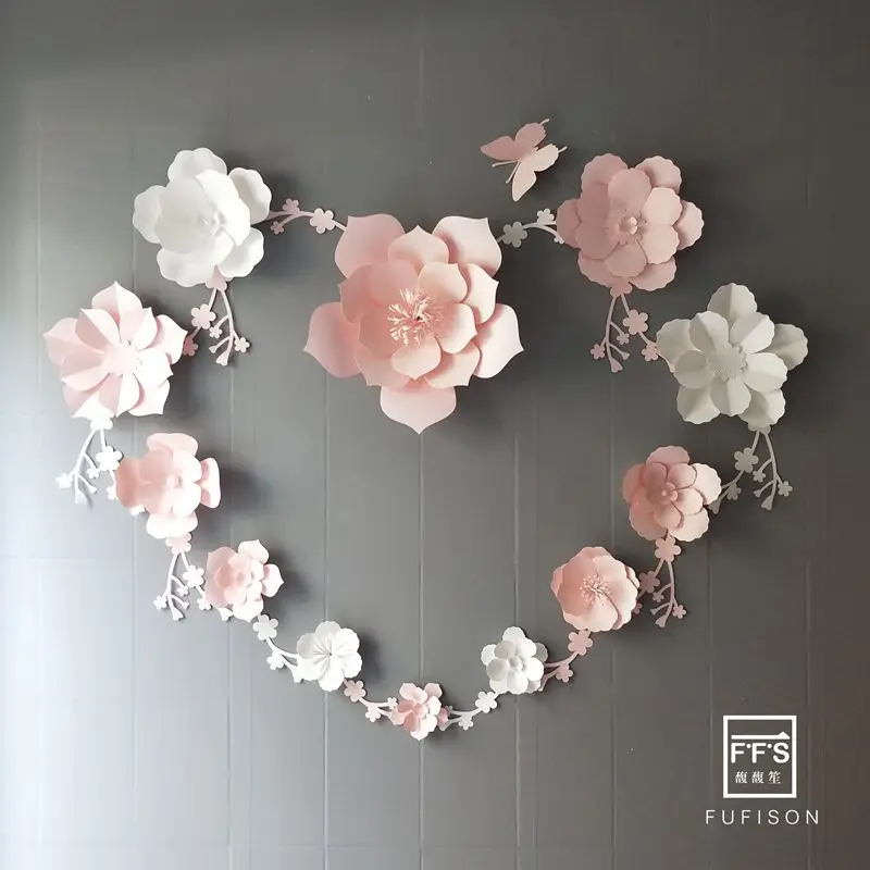SET22 # ТФ Свадебный декор Бумага цветок настенное украшение для комнаты вечерние